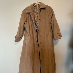 Hilary Radley Wool and Alpaca Brown Trench Coat